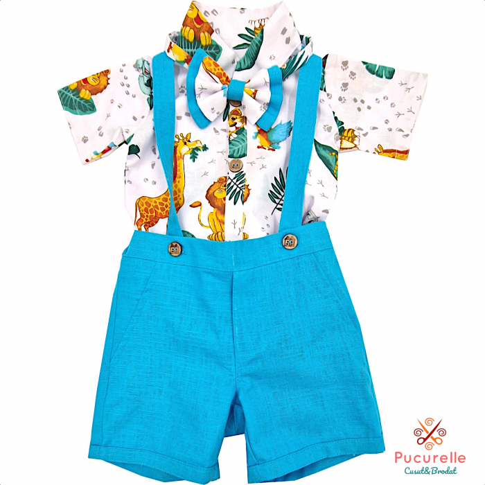 Set botez băieței Safari - Blue aqua nature [1]