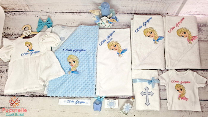 Trusou botez personalizat - 12 piese "Frozen Elsa" [2]