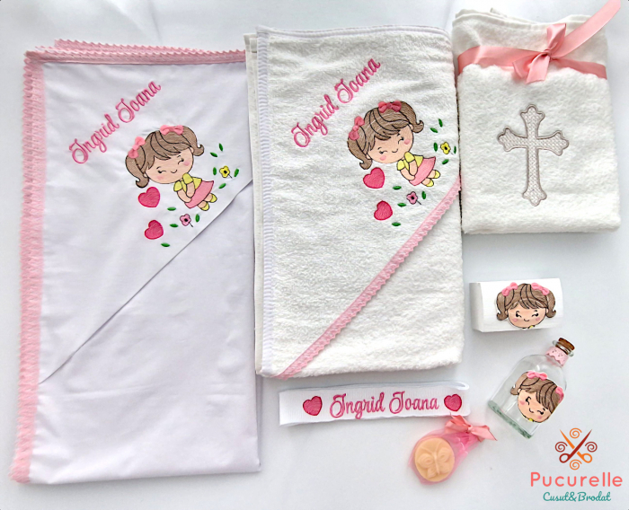 Trusou botez personalizat - 12 piese "Baby girl" [3]
