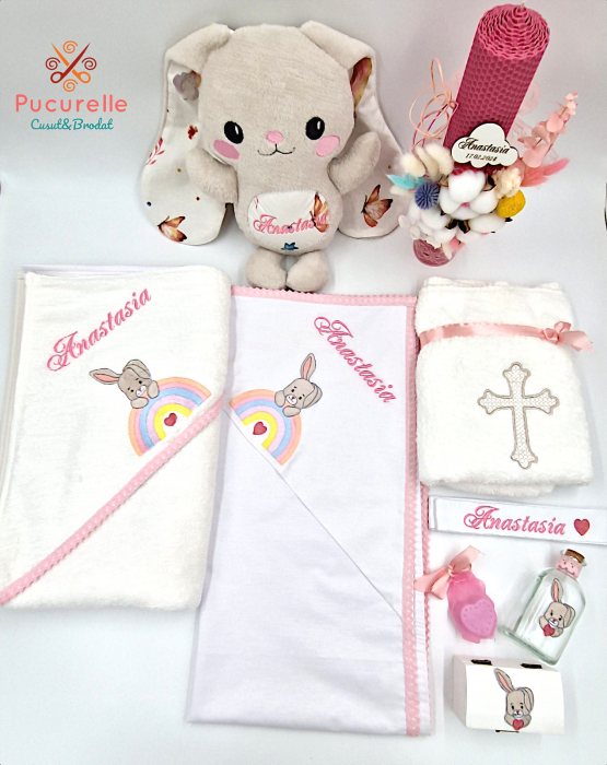 Trusou botez personalizat - 11 piese "Bunny Love" [2]