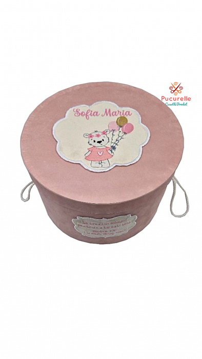 Trusou personalizat botez - 11 piese "Ursulica cu baloane" [3]