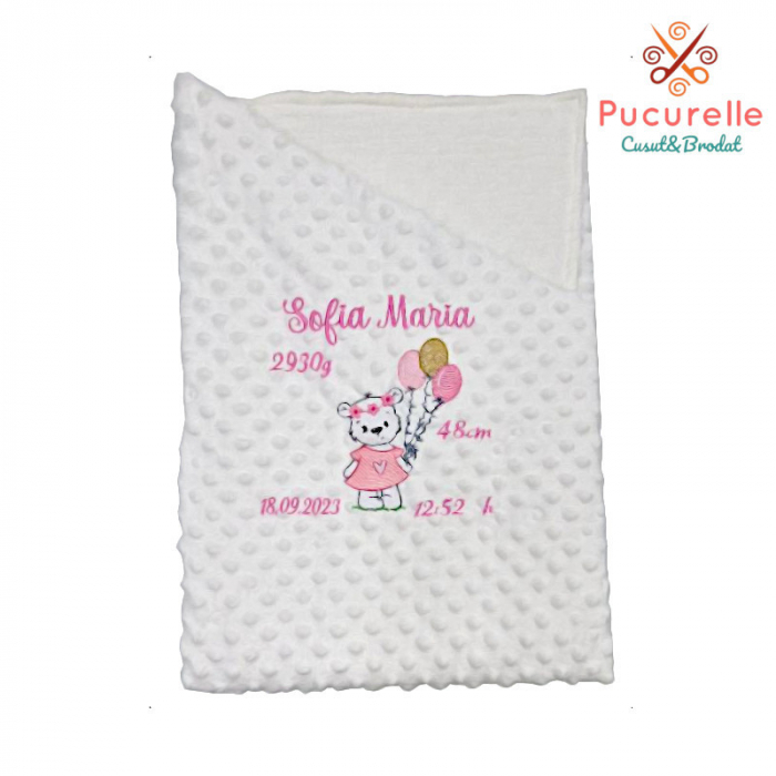 Trusou personalizat botez - 11 piese "Ursulica cu baloane" [2]