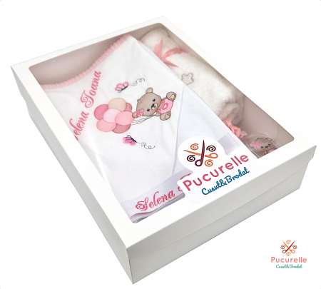 Trusou de bază personalizat pentru botez  - 7 piese "Ursulica" Selena [1]