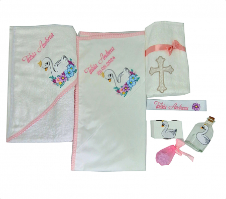 Trusou botez personalizat - 9 piese "Lebăda" [3]
