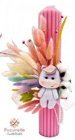 Botez - Lumanare botez unicorn