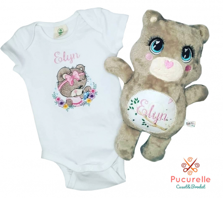 Set body și  jucărie personalizată "Baby Bear"