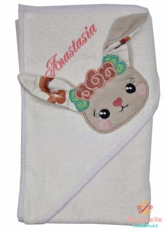 Set prosop bebe și jucărie personalizată "Bunny Love" [2]