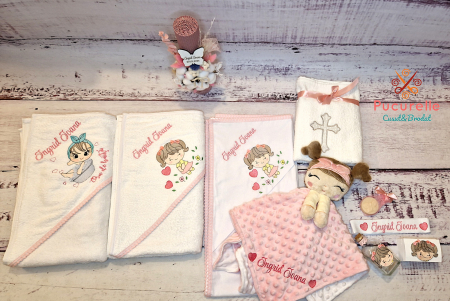 Trusou botez personalizat - 12 piese "Baby girl" [1]