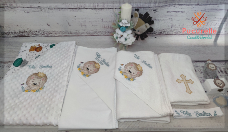 Trusou botez personalizat - 9 piese "Bebe Leu" [2]