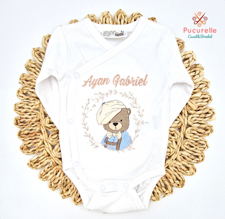 Trusou personalizat botez - 10 piese "Ursulet bej" [2]