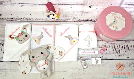 Trusou botez personalizat - 11 piese "Bunny Love" [2]