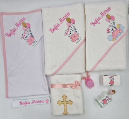 Trusou personalizat botez - 11 piese "Ursulica cu baloane" [3]