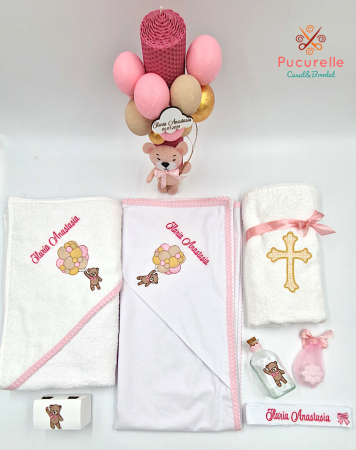 Trusou personalizat 11 piese "Ursulica cu baloane" 3D - [1]