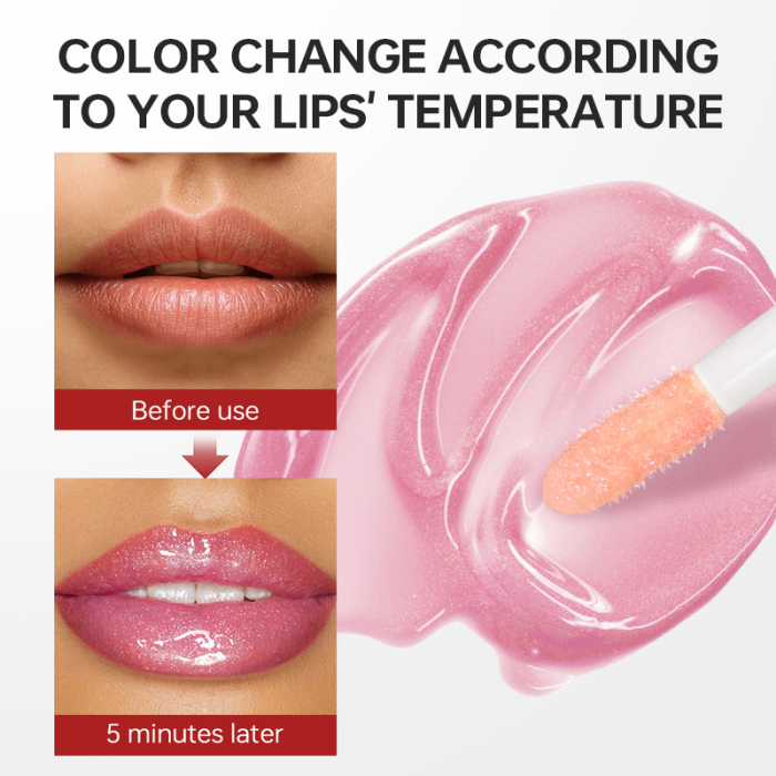 GLOSS STRĂLUCITOR care își schimbă culoarea la temperatura buzelor [3]