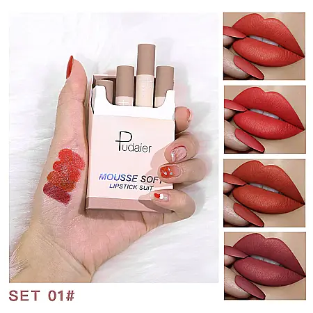 BUZE - SET 4 RUJURI, Mousse soft