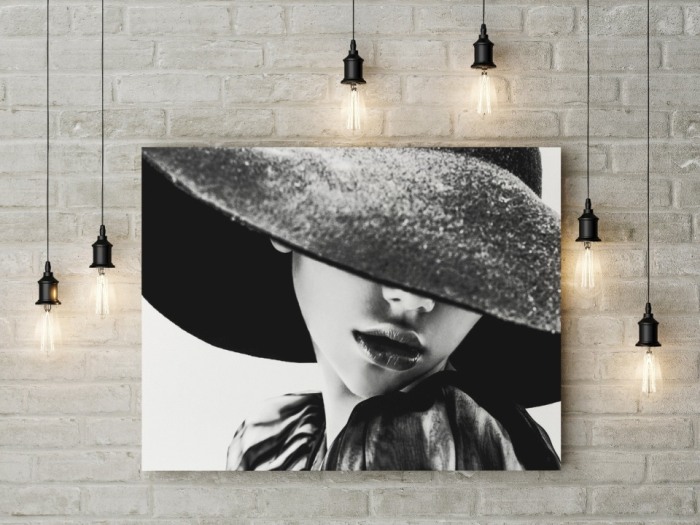 Tablou canvas B&W Girl [3]