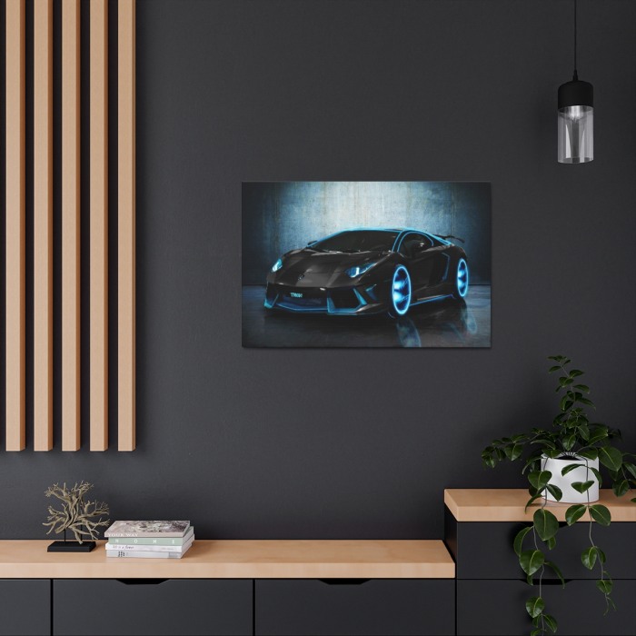 Tablou Canvas Black Lambourghini [2]