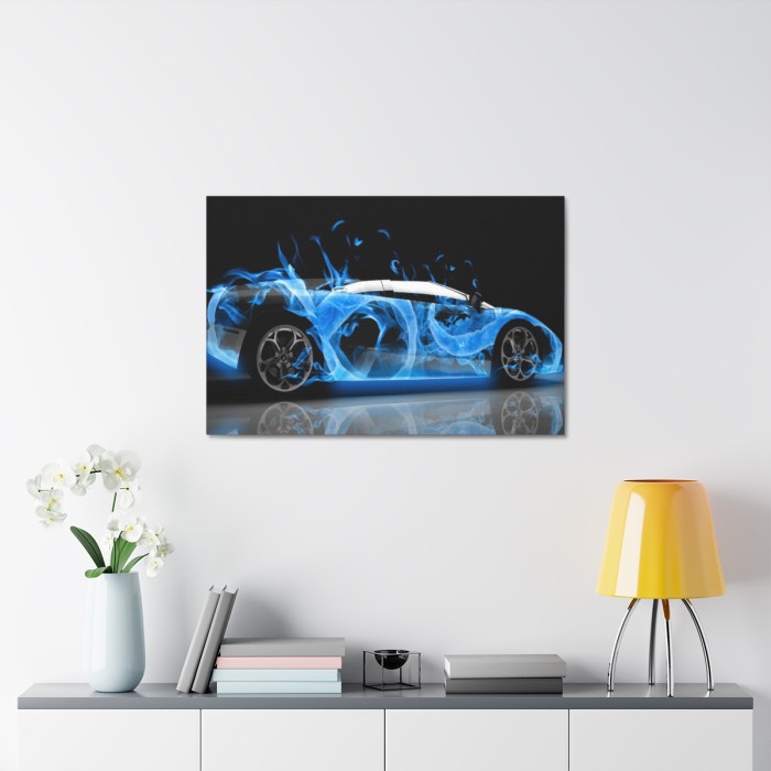 Tablou Canvas Blue Flame Lambo [2]