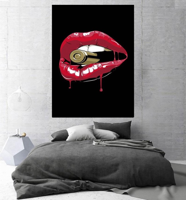 Tablou canvas Bulllet Lips [3]