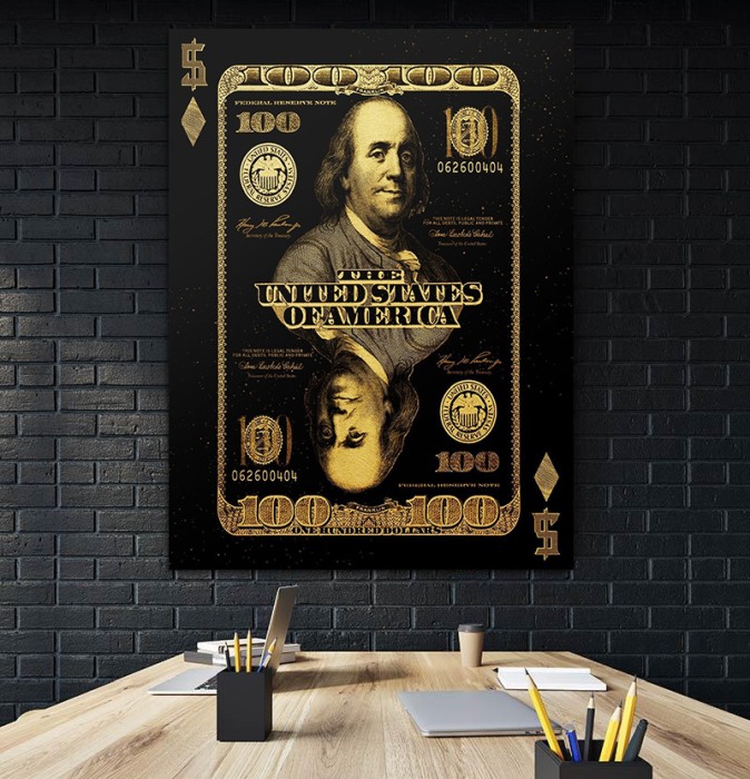 Tablou canvas Dollar Gold [3]