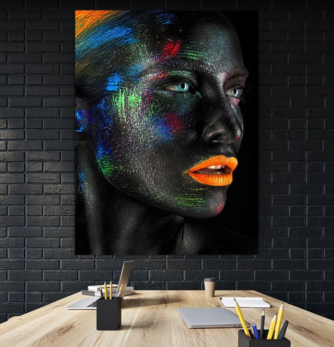 Tablou canvas Fluorescent Lips [2]