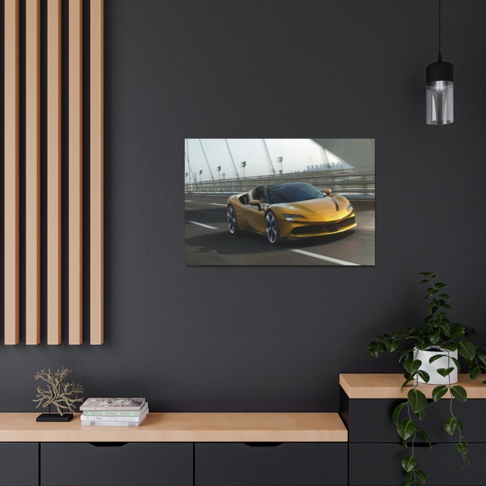 Tablou Canvas Gold Ferrari [3]