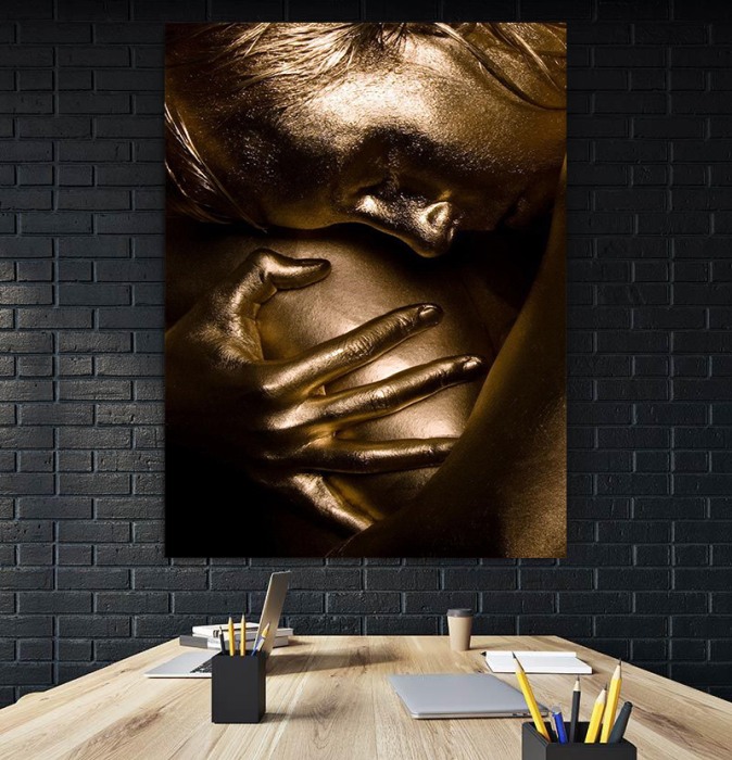 Tablou canvas Gold Sadness [3]