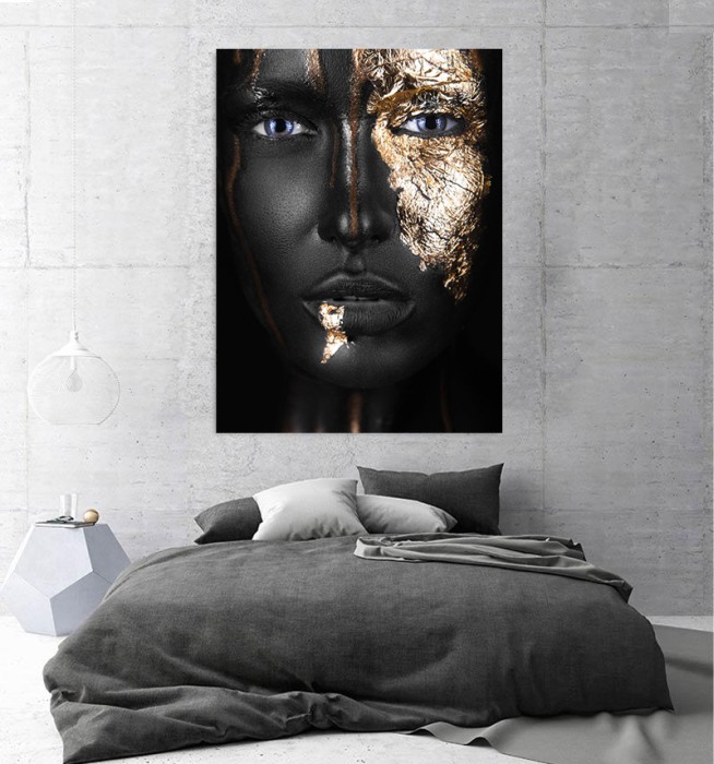 Tablou Canvas Golden Girl Blue Eyes [3]