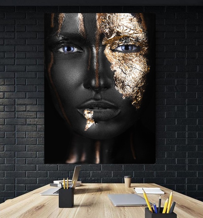 Tablou Canvas Golden Girl Blue Eyes [2]