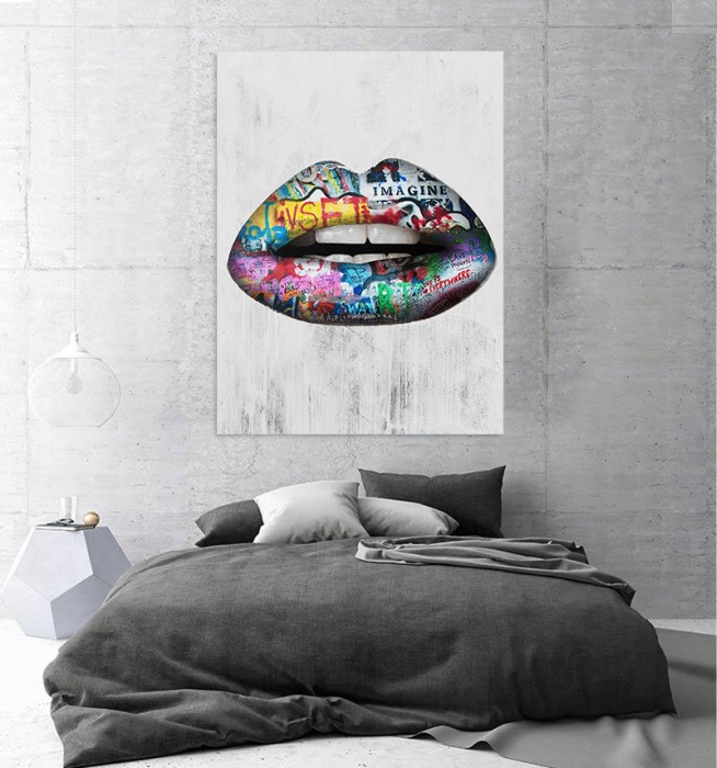 Tablou canvas Graffiti Lips [2]