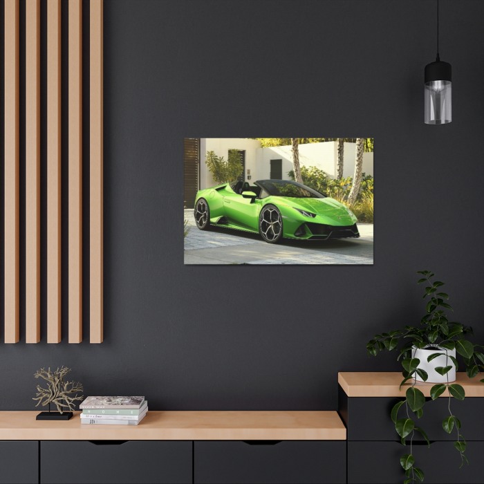 Tablou Canvas Green Lambourghini [2]