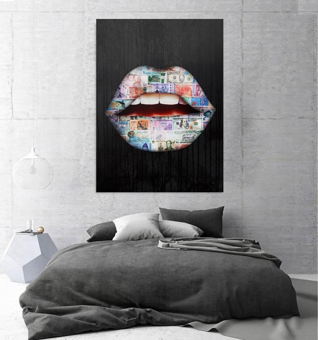 Tablou canvas International Money Lips [2]