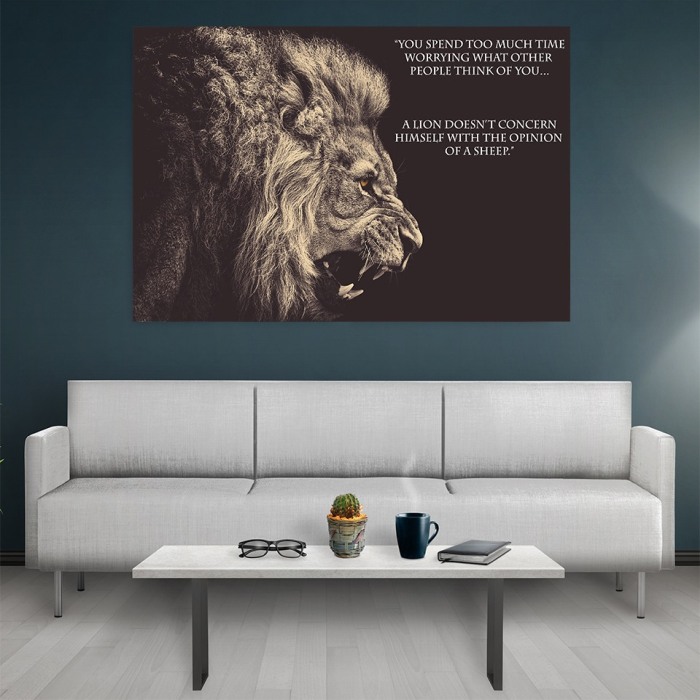 Tablou canvas Motivational Lion [2]