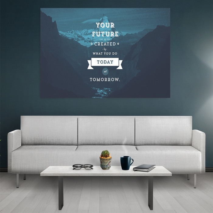 Tablou canvas Motivational Your Future Created [2]