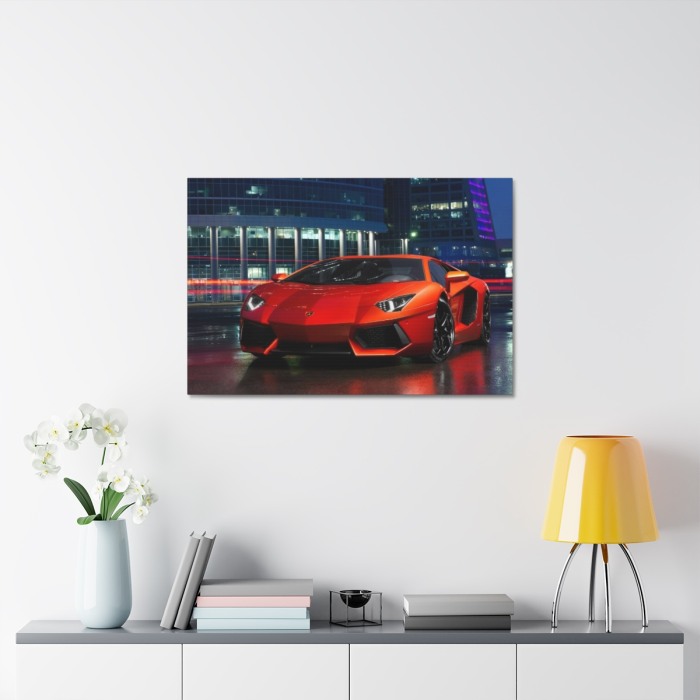 Tablou Canvas Orange Lambourghini [2]
