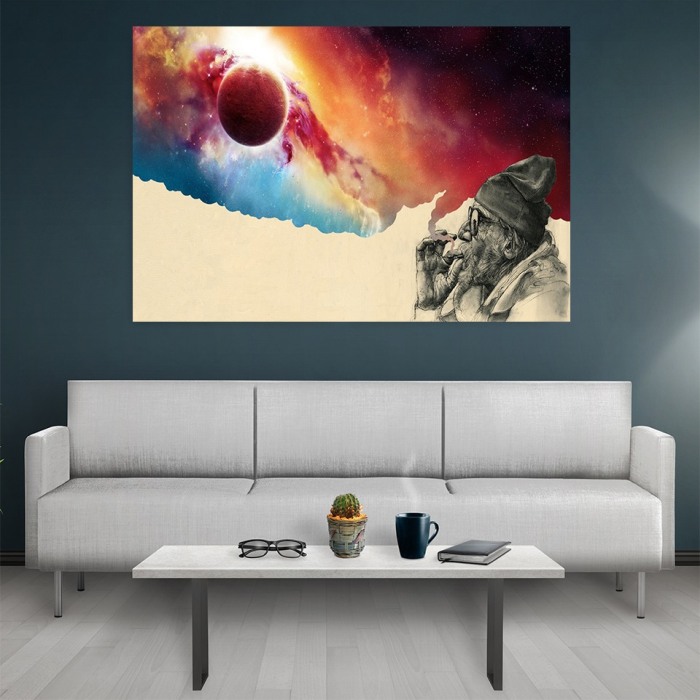 Tablou canvas Red Smoke Clouds [2]