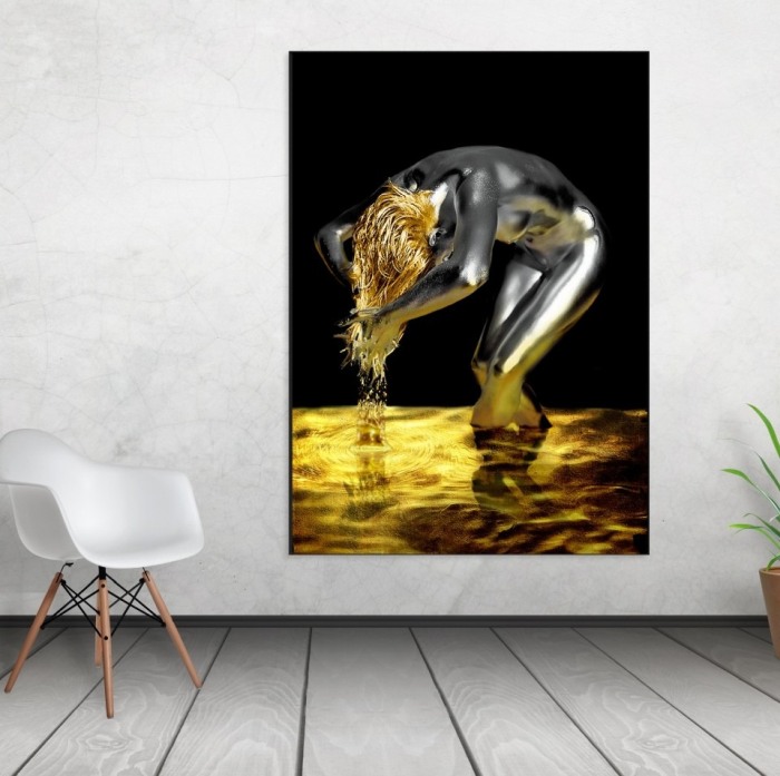 Tablou canvas Silver Gold Girl [2]