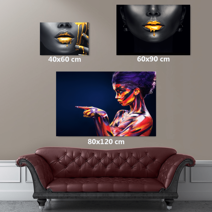 Tablou canvas Smoking Bullet Lips [4]
