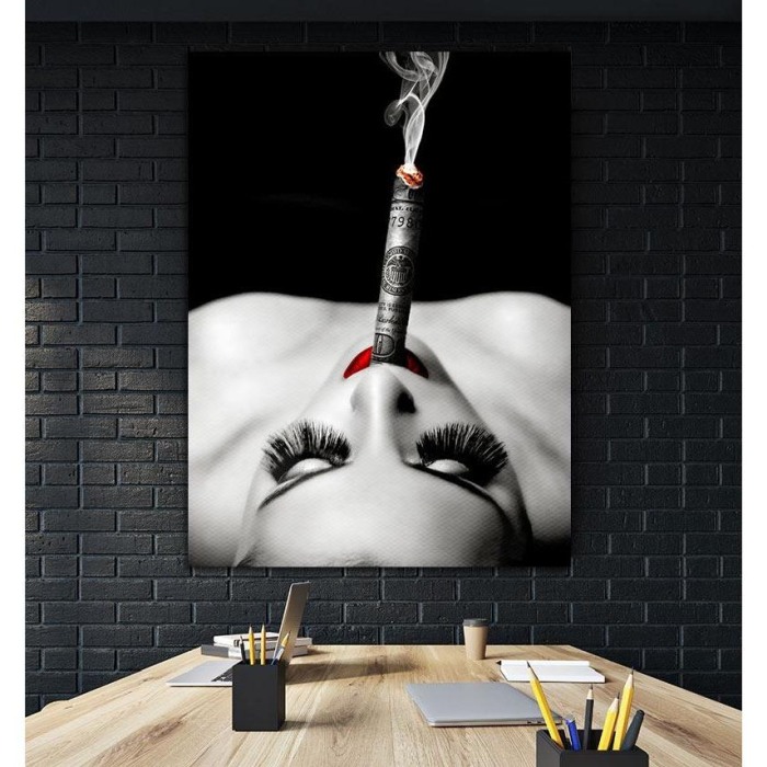 Tablou canvas Smoking Money [3]