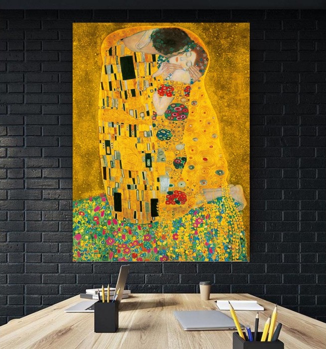 Tablou canvas The Kiss Gustav Klimt [2]