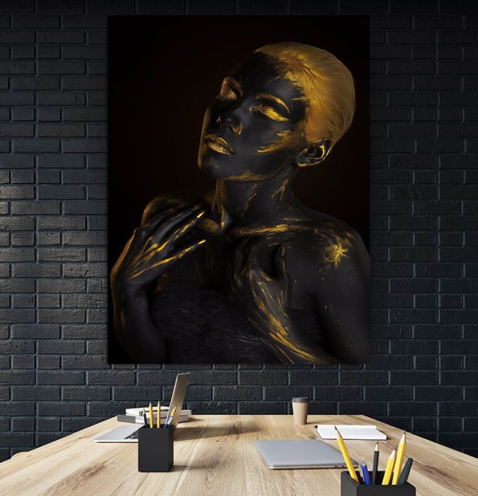 Tablou canvas Tribal Gold [3]