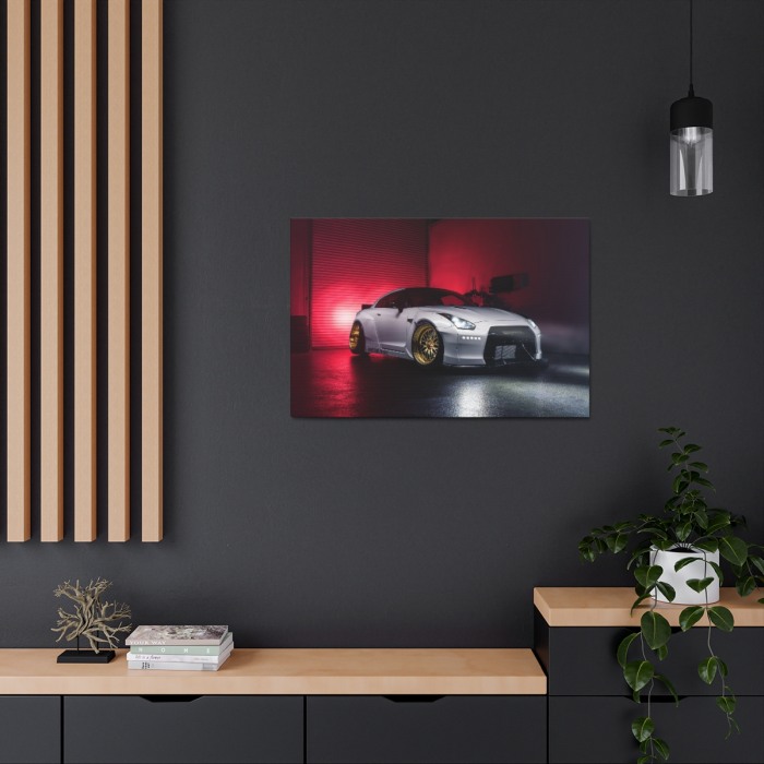 Tablou Canvas White Nissan GTR [2]
