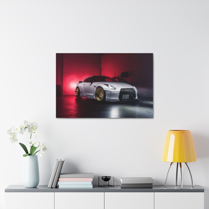 Tablou Canvas White Nissan GTR [3]