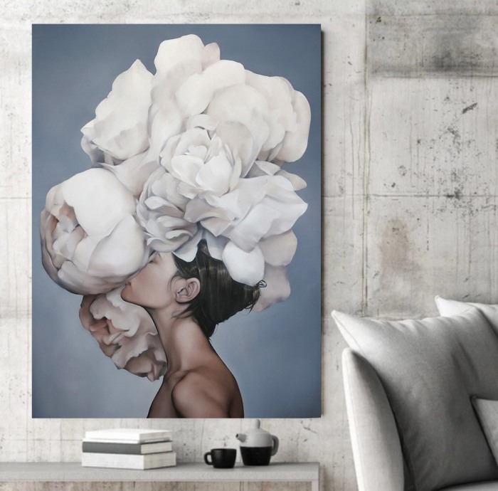 Tablou canvas White Peony [2]