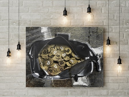 Tablou canvas Bitcoin Bag [2]