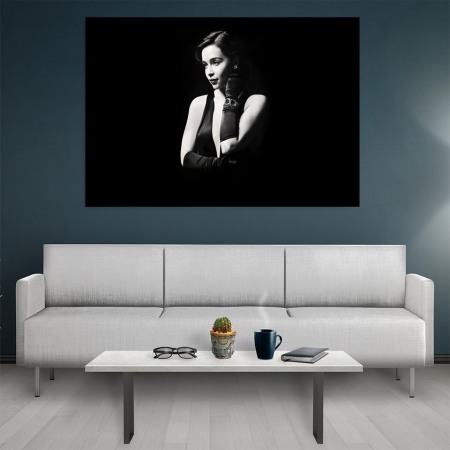 Tablou canvas Black and White Girl [0]