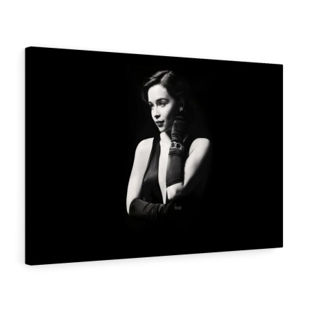 Tablou canvas Black and White Girl Tablouri Moderne - Tablou canvas Black and White Girl