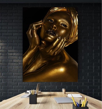 Tablou canvas Brown Gold Girl [1]