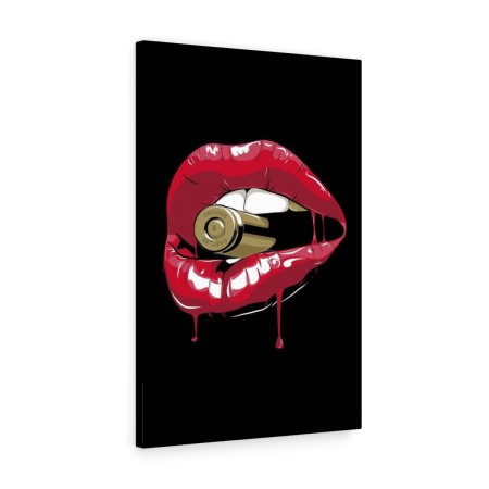 Tablou canvas Bulllet Lips Tablouri Moderne - Tablou canvas Bulllet Lips