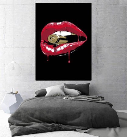 Tablou canvas Bulllet Lips [2]